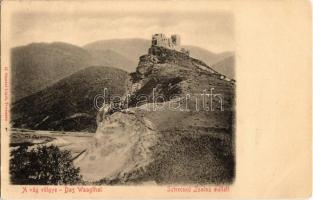 1903 Sztrecsnó, Sztrecsény, Strecno; Vágvölgy. Várrom Zsolna mellett. Gansel Lipót kiadása / Das Waagthal / Povazie / castle ruins near Zilina