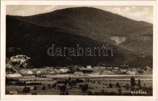 Rozsnyó, Roznava; bányatelep a vasúttal / mine colony with railway. Bromografia photo