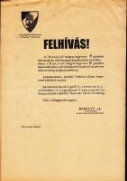 cca 1944 a 25. Hunyadi (1. magyar) Waffen-SS fegyveres-gránátos hadosztály hirdetménye toborzásról (Bp., Pátria nyomda)