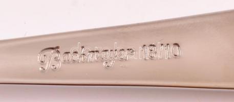 Dekoratív Bachmayer fém evőeszköz készlet, saját dobozában, jó állapotban