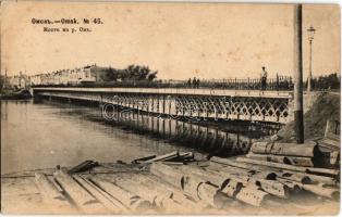 Omsk, Bridge over the Om River. Phototypie Scherer, Nabholz & Co. (fl)