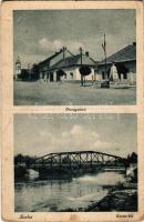 Zselíz, Zeliezovce; Országzászló, Garam híd / Hungarian flag, Hron bridge (fa)