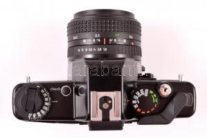 Pentacon Praktica BMS electronic SLR fénykpezőgép, Carl Zeiss Jena P(rakticar) MC 50mm f/1.8 objektí...