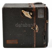 cca 1930 Zeiss Ikon Era Box 6x9-es fényképezőgép, Goerz Frontar objektívvel, eredeti bőr tokjában, m...