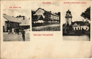 1916 Vencsellő (Gávavencsellő), Református lelkészlak, községháza, Gróf Dessewffy Miklós kastély (EK)