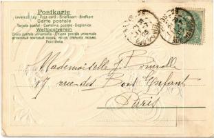 1903 Emb. Art Nouveau lady litho (EK)