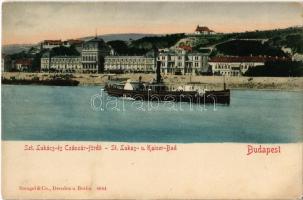 Budapest II. Szent Lukács és Császár fürdő, gőzhajó (EK)