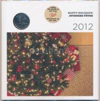 Kanada 2012. 1c-2$ (6xklf) "Happy Holidays - Royal Canadian Mint" fémpénz szett fóliázott papírtokban, a 25c jubileumi karácsonyi veret T:BU Canada 2012. 1 cent - 2 Dollars (6xdiff) "Happy Holidays - Royal Canadian Mint" coin set in foiled paper case, the 25 cents coin is special Christmas edition C:BU