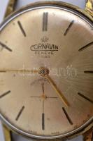 Svájci Cornavin Antimagnetic 17 köves aranyozott számlapos karóra, működőképes. Számlap szép, üvegen...