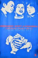1985 Vöröskeresztes Világnap plakát Nagy jelzéssel 33x50 cm Hajtásnyomok