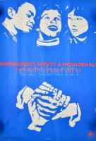 1985 Vöröskeresztes Világnap plakát Nagy jelzéssel 33x50 cm Hajtásnyomok