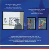 Szlovénia 2007. 1c-2EUR (8xklf) "Slowenien - Einführung des Euros 2007" forgalmi sor papír...