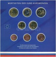 Szlovénia 2007. 1c-2EUR (8xklf) "Slowenien - Einführung des Euros 2007" forgalmi sor papír...