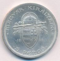 1938. 5P Ag "Szent István" T:1-
Adamo P8.1