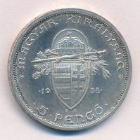 1938. 5P Ag "Szent István" T:1-
Adamo P8.1