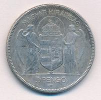 1930. 5P Ag "Horthy jobbra" T:2,2- kis patina
Adamo P8