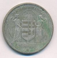 1930. 5P Ag "Horthy jobbra" T:3 oxidáció, kis patina
Adamo P8