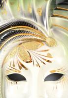 Jelzés nélkül: Porcelán női fej maszk. Falidísz. Kis máz hibával 35 cm