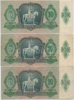 1936. 10P "csillagos sorozatszámmal" (3x) T:III az egyik szép papír
Adamo P9A