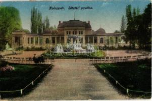 Kolozsvár, Cluj; Sétatéri pavilon, szökőkút / park pavilion, fountain