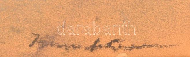 Klimó István (1883-1961): Utcarészlet. Pasztell, papír, apró szakadással, jelzett, üvegezett keretbe...