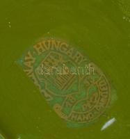 Zsolnay béka (tervező: Török János), eozin mázas, jelzett, hibátlan, m:16 cm