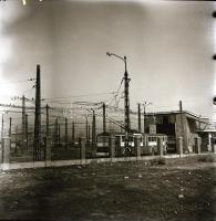 cca 1969 Budapest, trolibusz garázs, 4 db vintage negatív és az ezekről készült 2 db mai nagyítás, K...