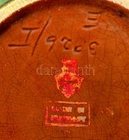 Zsolnay eozin mázas kínáló, jelzett, apró karcolásokkal,  m:7 cm, d:17 cm