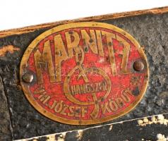 Harnitz tangóharmonika tokja, kopásokkal, sérülésekkel, m: 40 cm