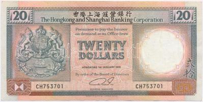 Hongkong 1991. 20D T:III szép papír Hong Kong 1991. 20 Dollars C:F fine paper Krause 197