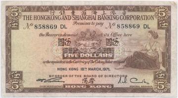 Hongkong 1971. 5D T:III  Hong Kong 1971. 5 Dollars C:F  Krause 181.d