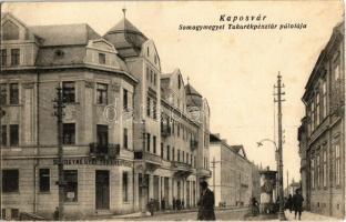 1930 Kaposvár, Somogymegyei takarékpénztár palotája, hirdetőoszlop (EK)