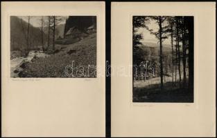 1943 Erdély, Ratosnya határában készült 8 db vintage fotóművészeti alkotás Szabó aláírással, 10,5x14...