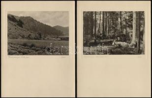 1943 Erdély, Ratosnya határában készült 8 db vintage fotóművészeti alkotás Szabó aláírással, 10,5x14...