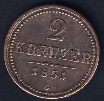 Ausztria/magyar verdejel 1851G 2Kr T:3 ph.