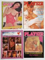 cca 1988-1990 Vegyes pornó magazin tétel, 9 db, közte külföldi magazinnal is.