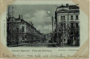 1905 Sopron, Erzsébet út, este