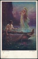 45 db régi művészeti és üdvözlő lap / 45 old art and greeting postcards