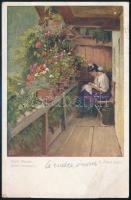 45 db régi művészeti és üdvözlő lap / 45 old art and greeting postcards