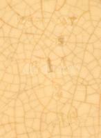 Zsolnay díszváza, kézzel festett porcelánfajansz, festék kopással, javított, alján apró lepattanások...