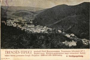Trencsénteplic, Trencianske Teplice; kénes fürdő / sulphurous bath, spa (ázott / wet damage)