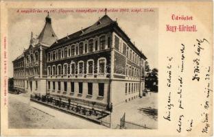 1904 Nagykőrös, Református főgimnázium ünnepélyes felavatása 1902. szept. 25-én. Geszner Jenő kiadása (EK)