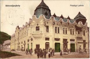 1915 Sátoraljaújhely, Pénzügyi palota, Kegyelet, Lukács H. és Kornstein Ignácz üzlete