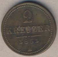 Ausztria/magyar verdejel 1851B 2Kr T:3 ü. k.