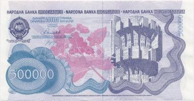 Jugoszlávia 1989. 500.000D T:I
Yugoslavia 1989. 500.000 Dinara C:UNC 
Krause 98