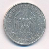 Német Harmadik Birodalom 1934A 5M Ag "Náci hatalom első évfordulója", hátoldal "21. M...