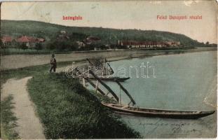 Leányfalu, Felső Dunaparti részlet. Roth Ede vendéglős kiadása (szakadás / tear)