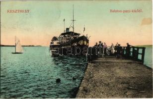 1917 Keszthely, Balaton parti kikötő, Baross gőzös