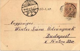 1899 Komárom, Komárno; Tiszti kaszinó, bor és pálinka mérés. Kiadja Czike Dénes / officers' cas...