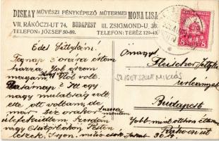 1926 Szigetszentmiklós, Református templom. Diskay művészi fényképező műtermei Mona Lisa. photo (EK)